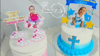 Twins Christening Cake Decorating - Babies!!!