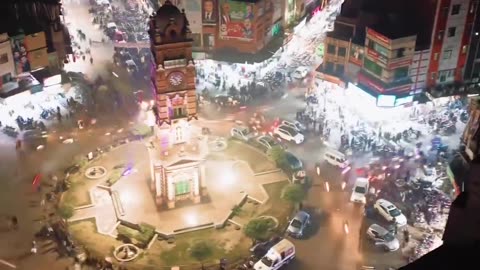 Clock Tower View of Faisalabad