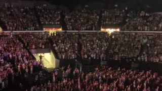 Thousands of Christians praising God at the University of Georgia