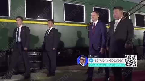 🇰🇵🇷🇺NEW footage of Kim Jong Un's arrival in Russia