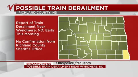 NORTH DAKOTA: EMERGENCY CREWS ARE RESPONDING TO A TRAIN DERAILMENT WITH LEAKING HAZARDOUS MATERIAL