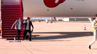 The Rolling Stones arrive in Madrid ahead of European tour