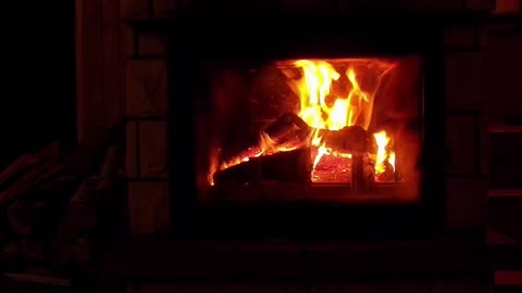 Relaxing Soothing Crackling Fireplace White Noise, ASMR 1Hr