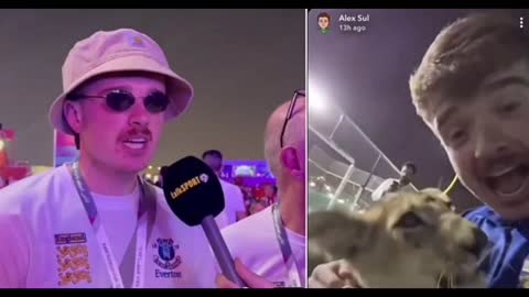 England fans wild night petted a Lion cub and partied with Qatari sheikh’s son in his Palace