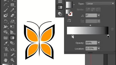 Logo design video. Graphic design video. Butterfly logo design