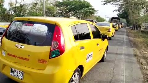 Protesta de taxistas de Sincelejo: bloquean Troncal de Occidente