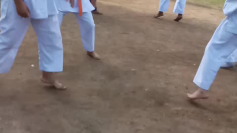 Karate practice time