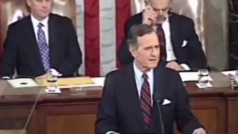 GEORGE H W BUSH - NEW WORLD ORDER - State of the Union -Jan 1991