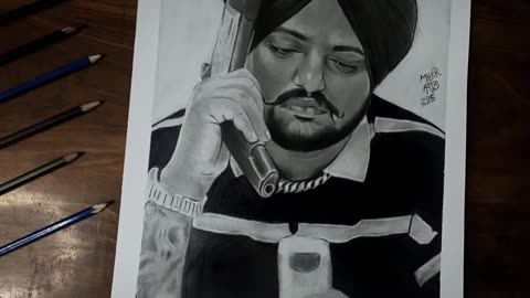 Sidhu moose Wala pencil sketch