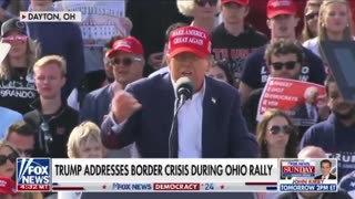Here’s the clip Fox is playing from Trump’s rally today