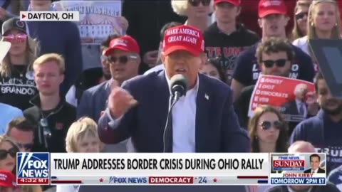 Here’s the clip Fox is playing from Trump’s rally today