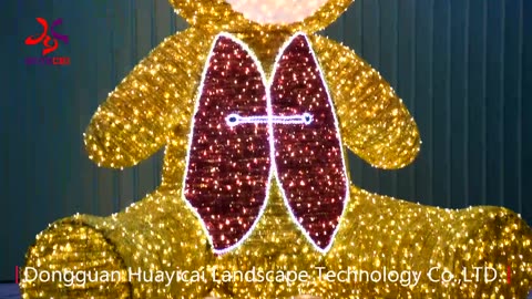 Straight manufacuter of motif lights, teddy bear motif lights installed showcase #LEDLights #Hoyechi