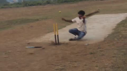Stump Ukhad 6 by Amit Bhai Bowling | Athola Tennis Cricket | #shorts #yt20