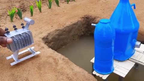 How to make mini water pump _ Science project _ Water filter tank construction...