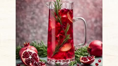 Free Pomegranate Rosemary Refresher Infusion Recipe🍑🌿🌺✨