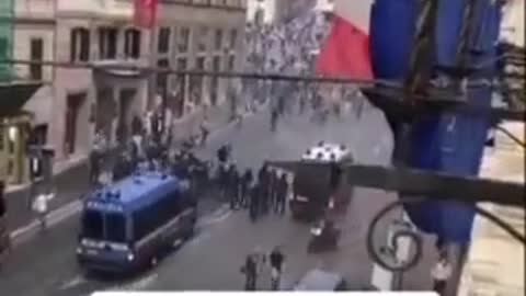 Rome Italy Silencing Peaceful Protestors