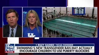 NCAA swimmer Riley Gaines reacts to FINA banning biological males from competing in women's events