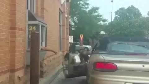 Guy Falls Out Of Car In Drive Through Line