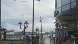 Military Helicopter Lands In The Heart Of Cardiff Bay