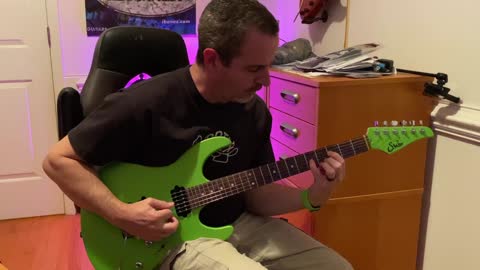 Misty - jazz on a lime green guitar?