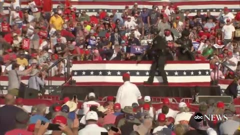 Video shows moment of assassination attempt at Trump rally