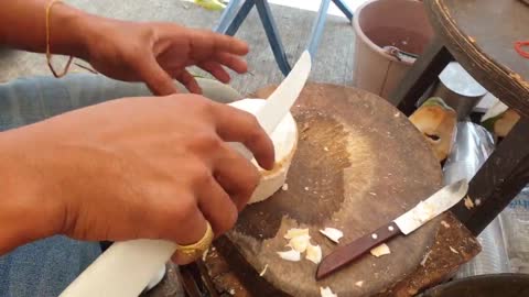 Thailand Street Food Amazing Coconut Cutting Skills