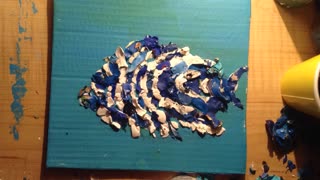 Juvenile Emperor angelfish mosaic
