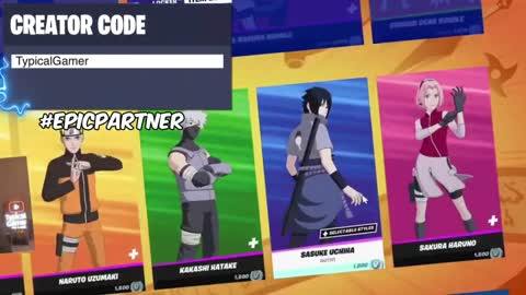 All naruto skins and challenges