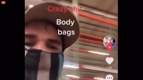 Same video but turned to see it better. Tweeted 01/24/21 Amazon large order of body bags