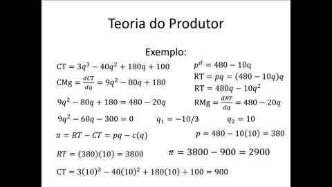 Microeconomia 096 Teoria do Produtor Equilíbrio Não Competitivo