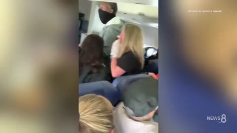 DISTURBING FOOTAGE: A Flight Attendant Violently Beaten By Passenger