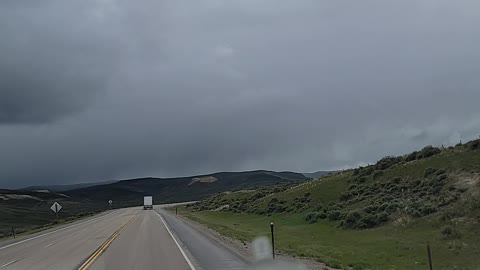 Driving through Wyoming