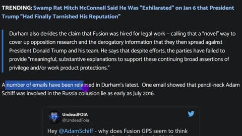 Durham Confirms Adam Schiff Was Part of The Collusion Hoax