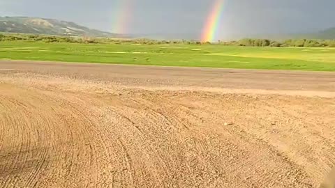 Leaving the lake and see a Double Rainbow!!!