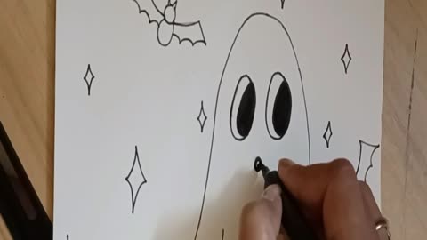 How to Draw a Ghost Super Easy | How To Draw A Cute Ghost Easy | Ghost Drawing Idea | Cute Drawing