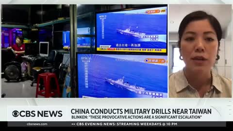 U.S. tensions with China rise as Beijing conducts military drills near Taiwan