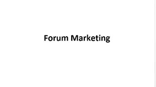 Forum Marketing