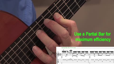 Tech Tip Relaxed Left-Hand Video #11: Efficient Partial Bar Recuerdos (Tarrega)