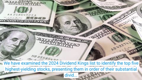 Top 5 High Yield Divident Stocks Poised for Success in 2024