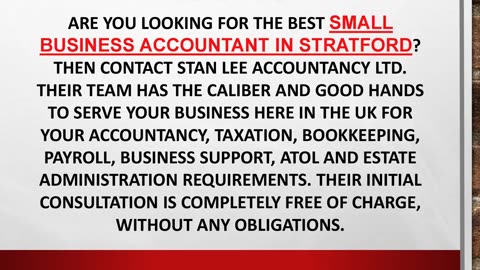 Best Small Business Accountant in Stratford