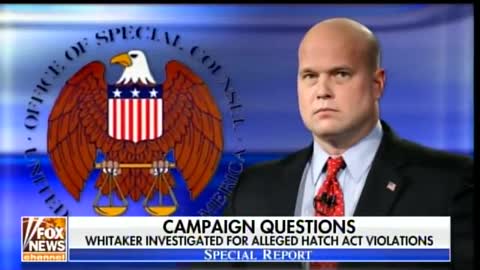Acting AG Matt Whitaker now the subject of federal investigation over possible Hatch Act violations
