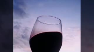 Wine in a glass.