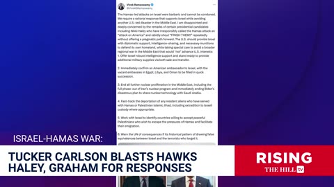Tucker Carlson RIPS War Hawks Amid Israel-Gaza War: Rising