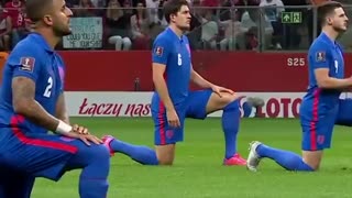 English Soccer Team Booed for Taking the Knee in Poland