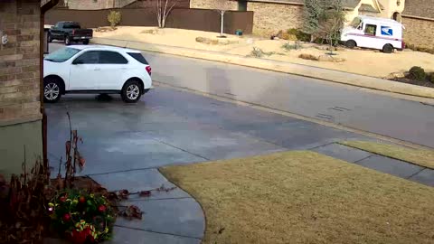 Mailman Accidentally Falls Out of His Delivery Vehicle