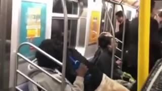 NY City Subway: Crazed Man Beats Half-Naked Mannequin for Not Drinking Beer or Sitting Properly