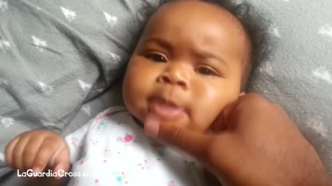 Cute Baby beatbox with her father