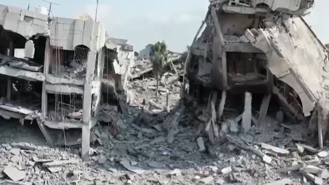 Drone video of destruction in Gaza