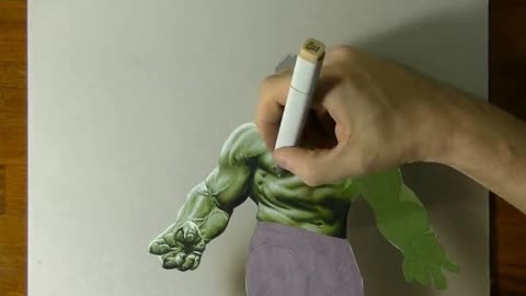 Draw The Lines Of The Hulk's Abdominal Muscles