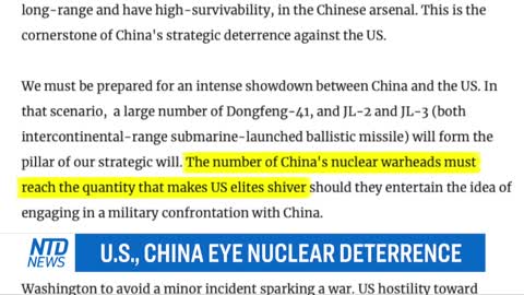 US, China Eye Nuclear Deterrence